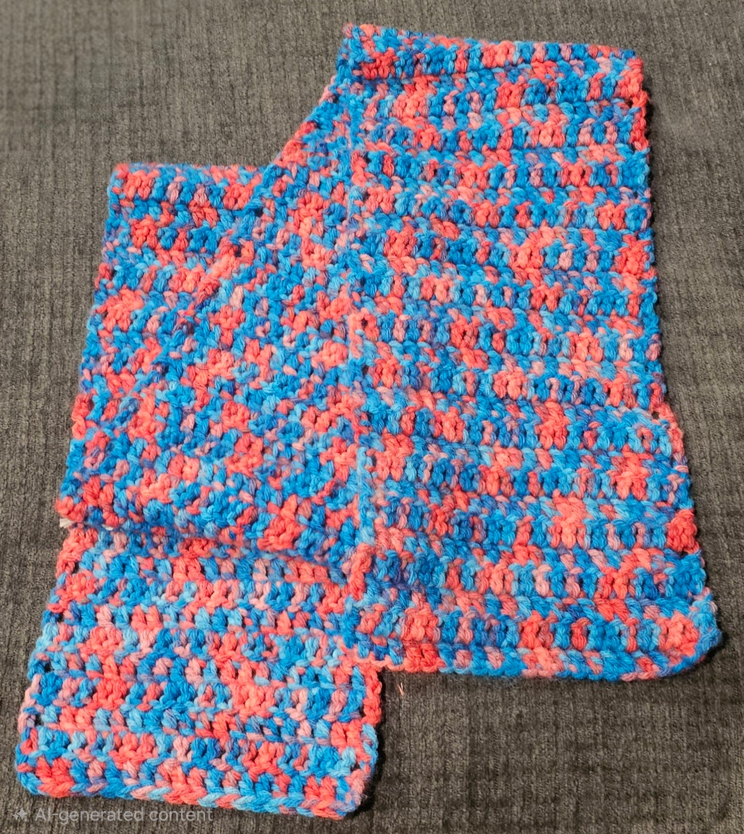 pink/blue ombre scarf