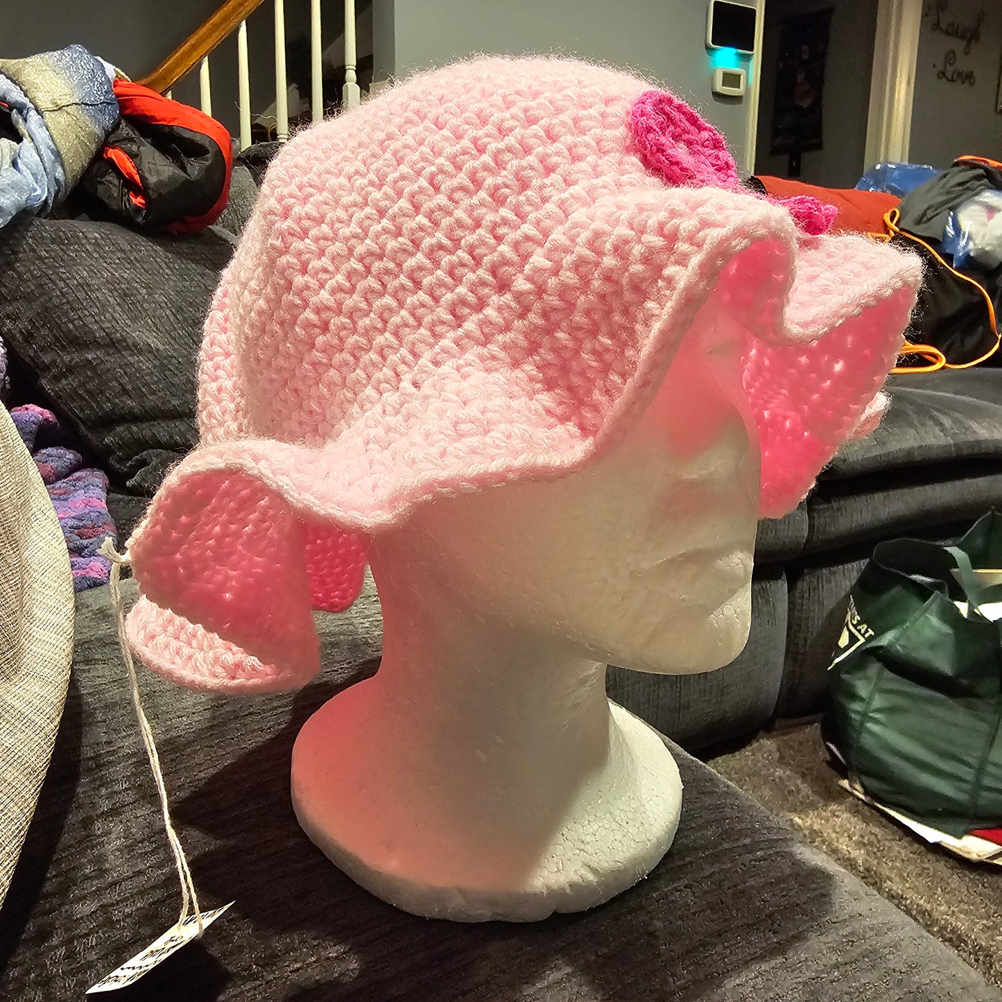 breast cancer awareness ruffle hat